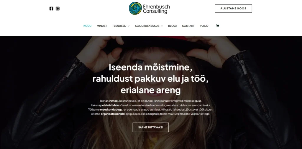 Ehrenbusch kodulehe esileht. Kodulehe tegemine ehrenbush nõustamisteenuse pakkujale.
